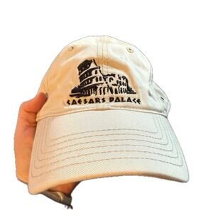 Caesars Palace Khaki Embroidered Hat Celine Dion Adjustable Cotton Strapback